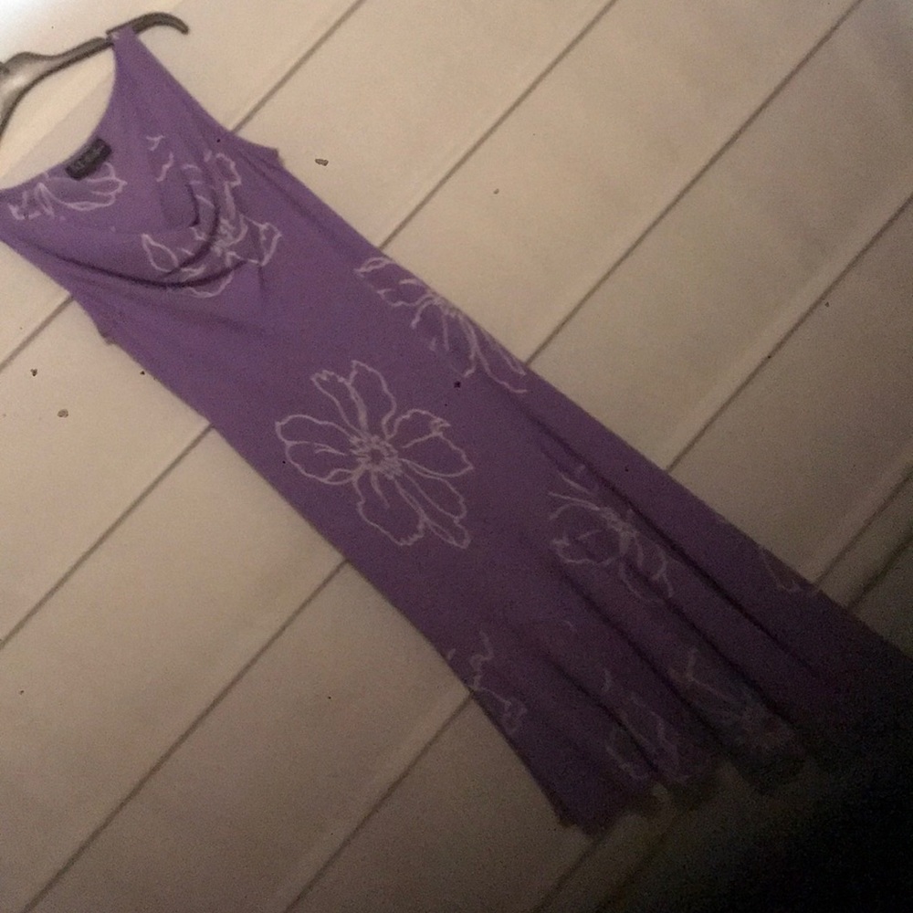 Long Floral Lavender Dress
